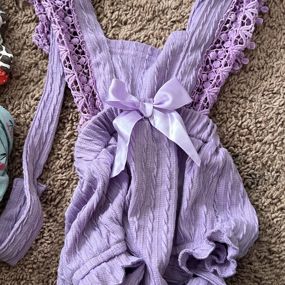 Lavender Kids One Piece with Bow